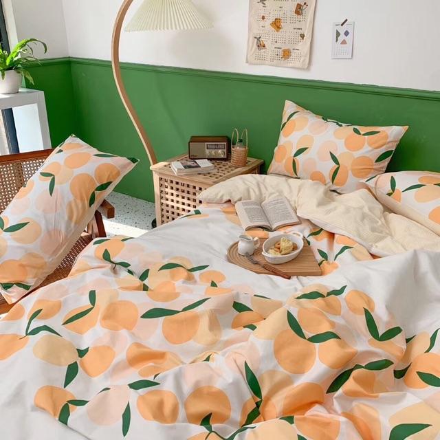 Set Cotton Living Hàng Nhập Khẩu Cao Cấp 100% cotton Trái Cam Vàng Trong BST HELLO SUMMER