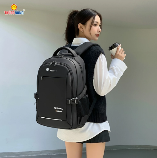 757 THỦ ĐÔ VÀNG Balo Nam Nữ size trung Đi Làm, Đi Học, Đi Du Lịch chứaLaptop 16 inch chống sốc BL757
