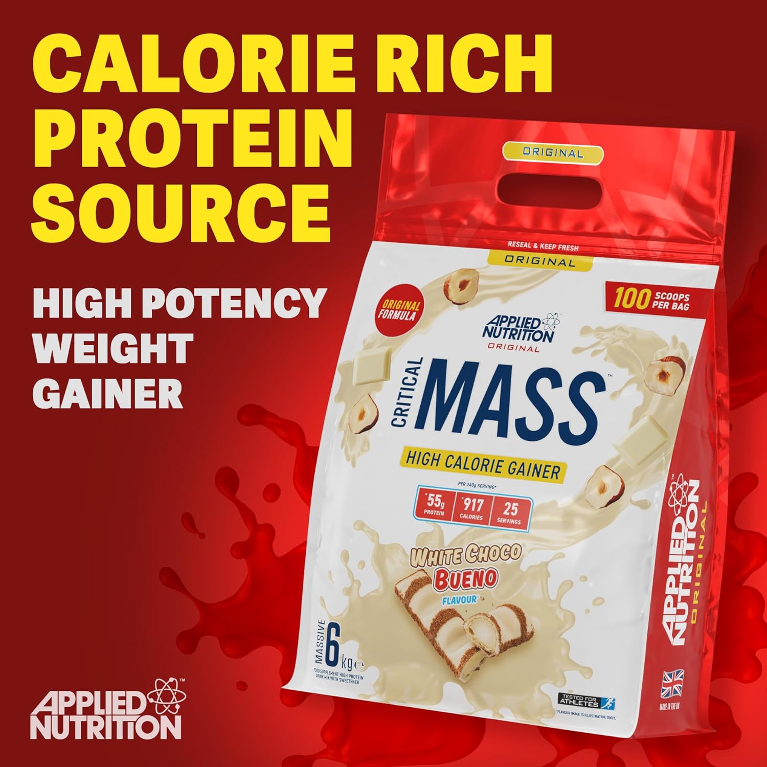Original Critical Mass (6kg - 40 Servings) - Sữa Tăng Cân Nhanh Applied Nutrition