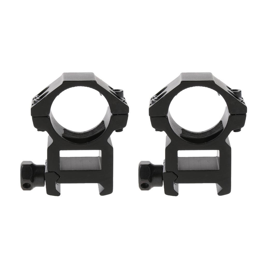 2x25.4mm 1" Scope Mount Rings Fits 20mm Dovetail Rail Flashlight High Profile