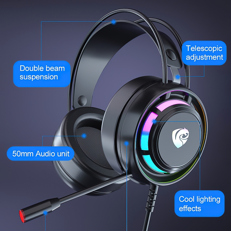 Tai Nghe PSH-300 Led RGB Gaming Headset jack USB tiện lợi cho máy tính