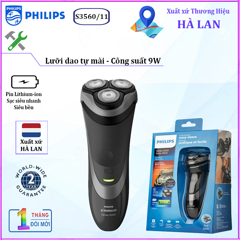 Máy cạo râu khô và ướt Philips Norelco S3560/11-Nhập khẩu chính hãng