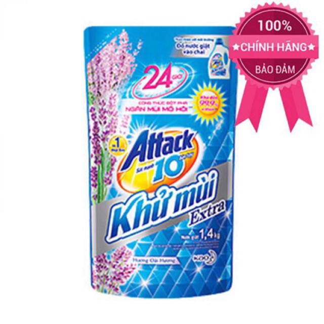 [FREE SHIP] NƯỚC GIẶT Attack Khử Extra Chuyên Biệt Khử Mùi túi 1.4kg- Thương Hiệu Số 1  Nhật- Sản xuất tại Thái Lan - ALOHA STORE