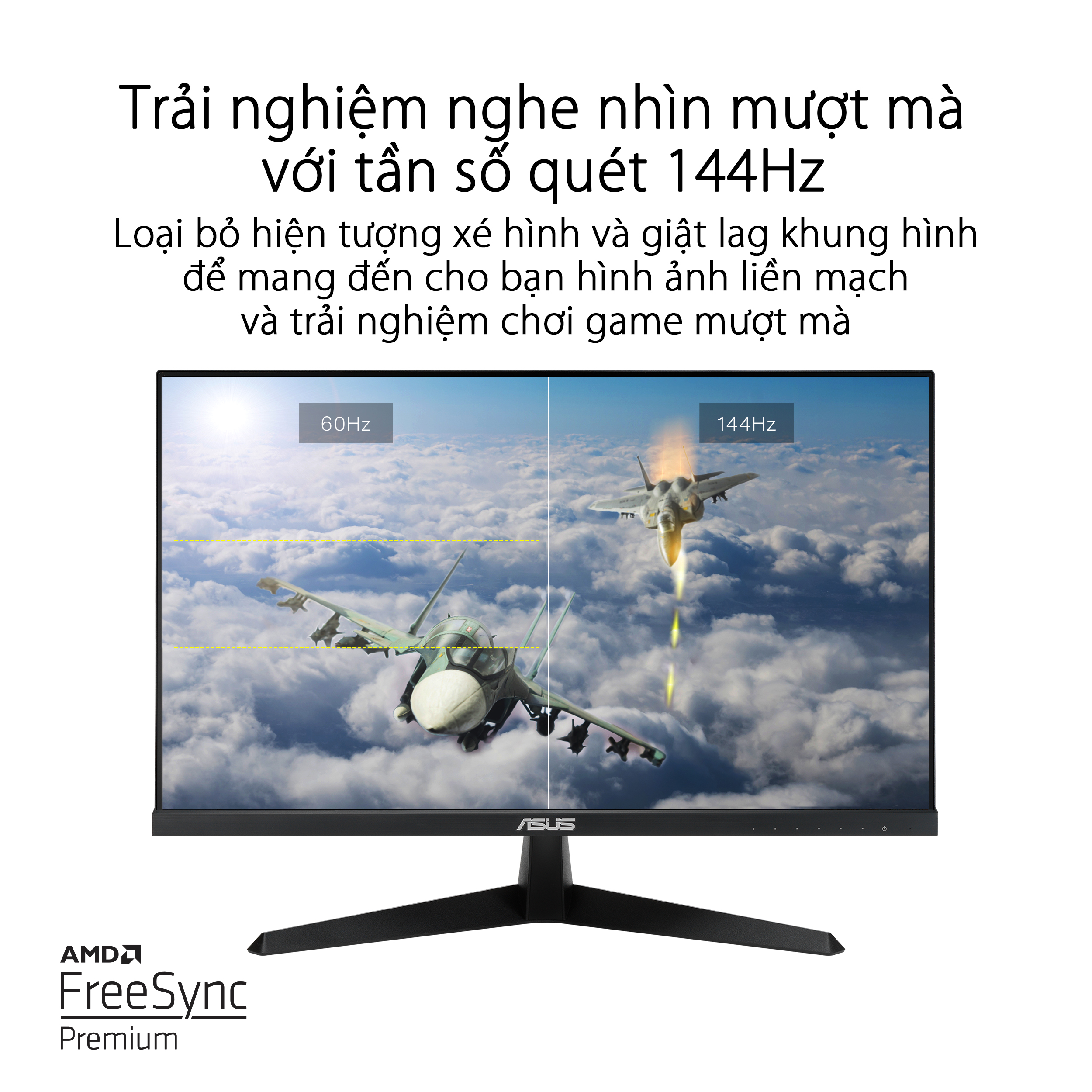 [Tặng chuột TUF Gaming M3] - Màn Hình Gaming Asus VY249HGE (23.8 inch | FHD 1920×1080 | IPS 144Hz 1ms | Eye Care+ | FreeSync Premium) - Hàng Chính Hãng