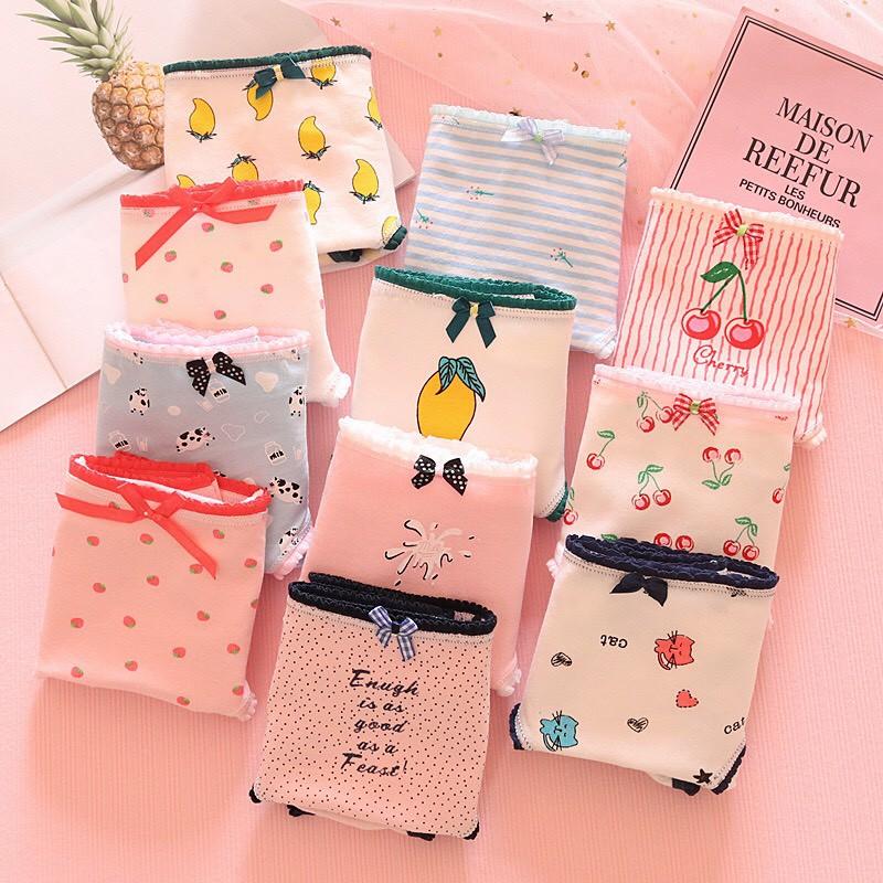 Quần Lót Nữ Cotton Kháng Khuẩn Thời Trang Hàn Quốc Hàng Loại Đẹp.