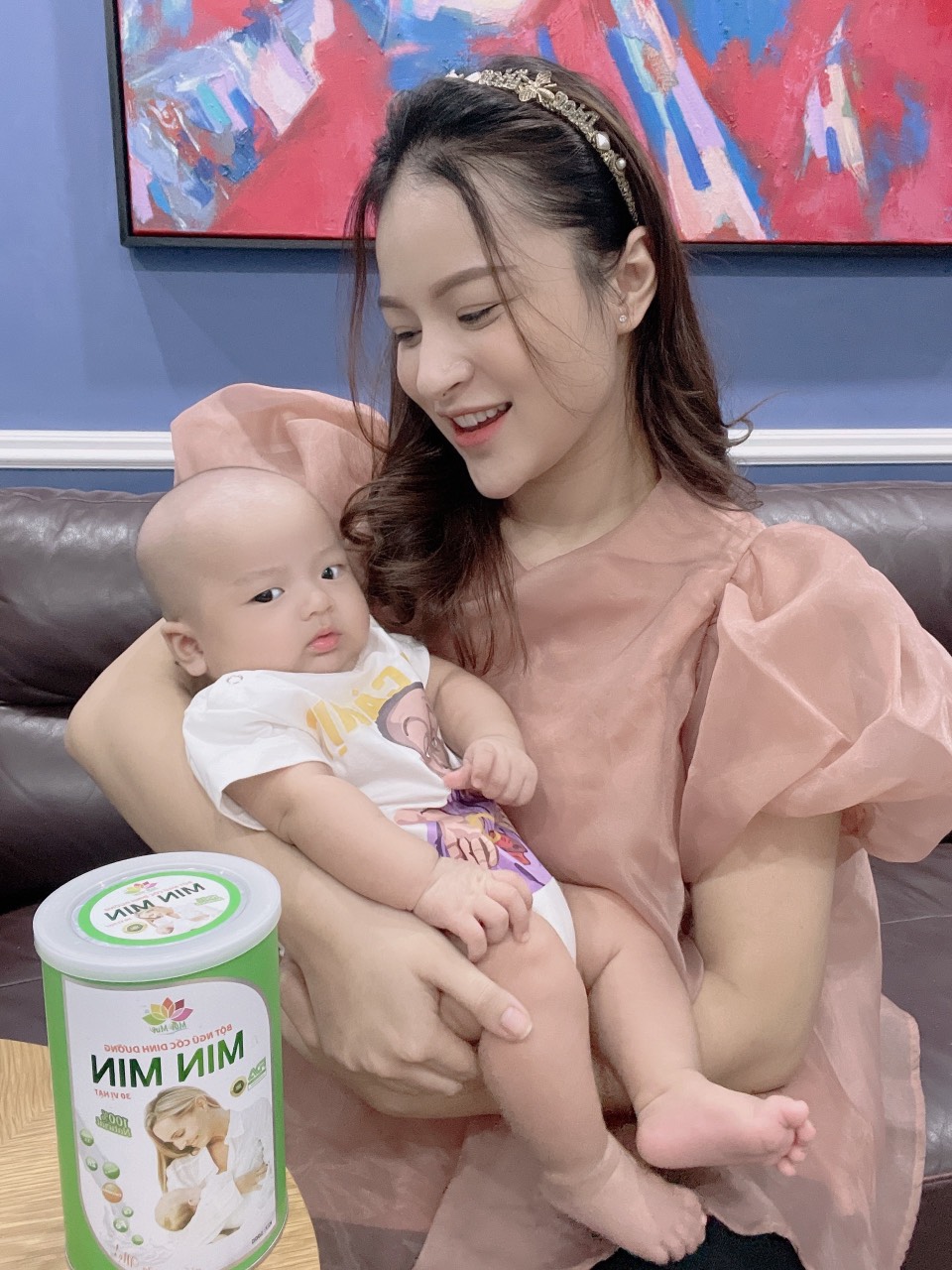 1 hộp Ngũ Cốc Lợi Sữa Min Min Care dạng lon- Chuyên Lợi Sữa và Phục Hồi Sức Khỏe Sau Sinh