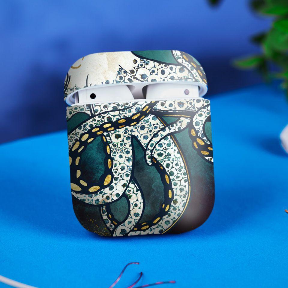 Miếng dán skin cho AirPods in hình Giấc mơ dưới nước giả sơn mài - GSM177