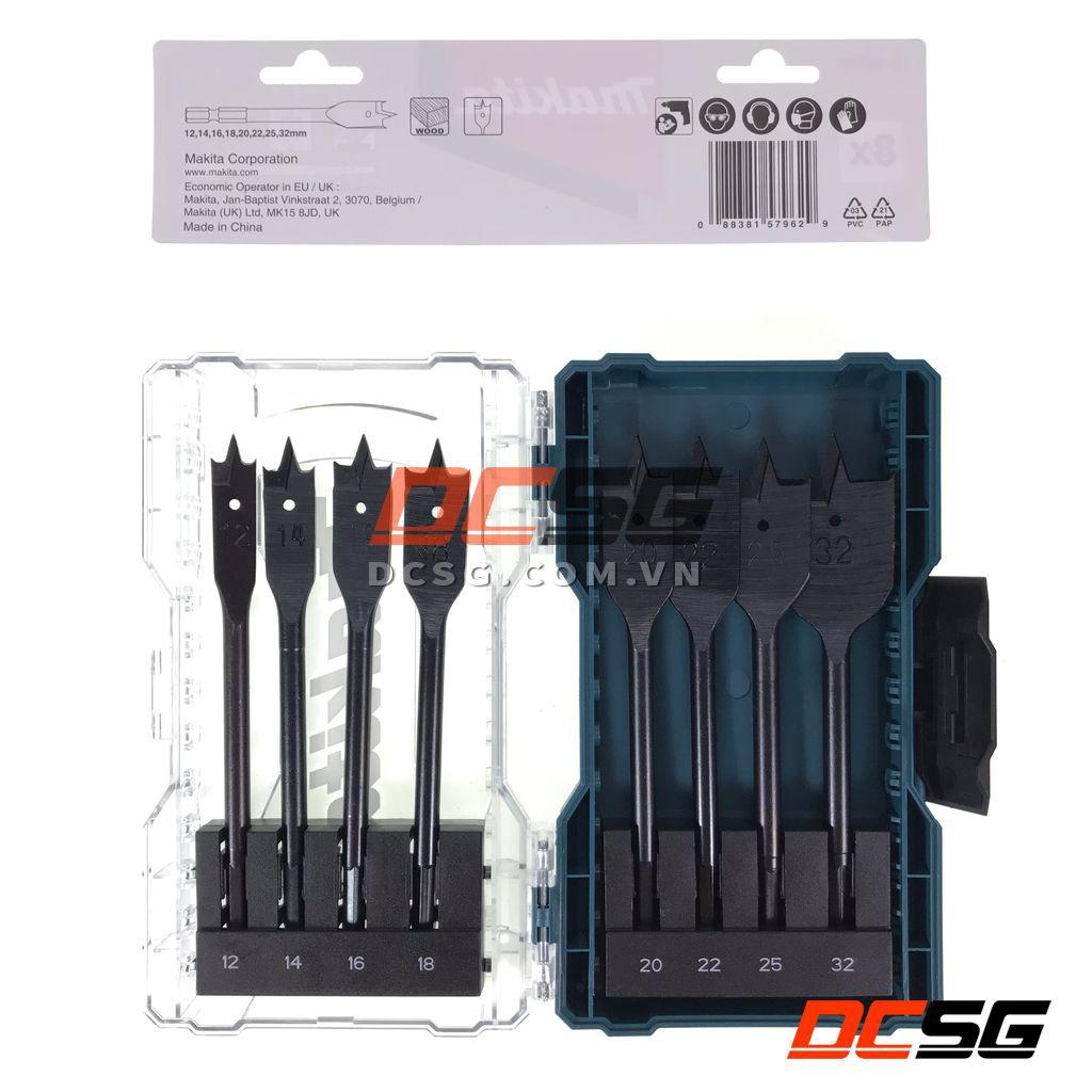 Bộ mũi khoan gỗ đuôi cá chân lục giác 08 cái Makita E-08707 | DCSG