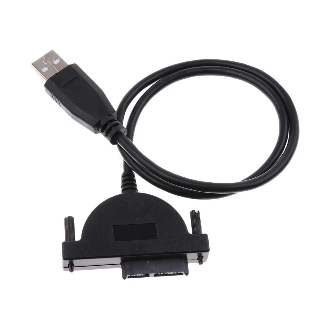 USB 2.0 to 2.5" SATA 7+6P Hard Drive Adapter Cable Converter Cord for Laptop