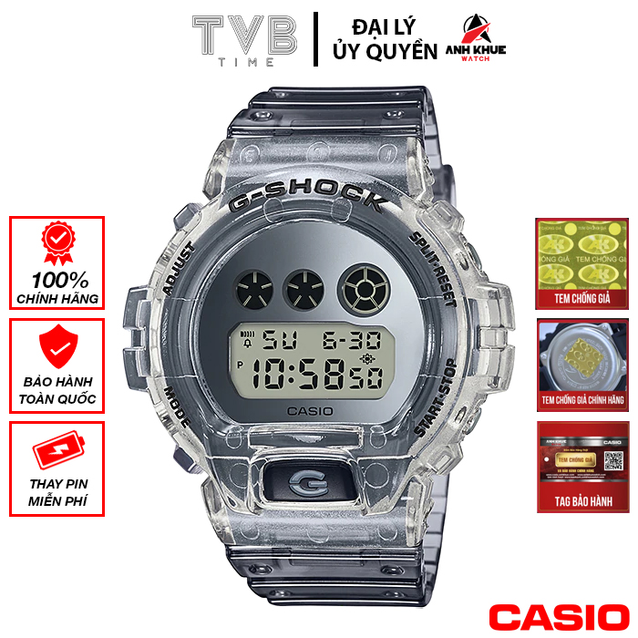 Đồng hồ nam dây nhựa Casio G-Shock chính hãng Anh Khuê DW-6900SK-1DR (50mm)