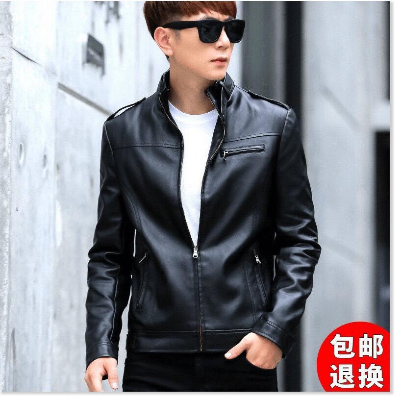 Áo khoác da nam dây kéo đồng da xịn