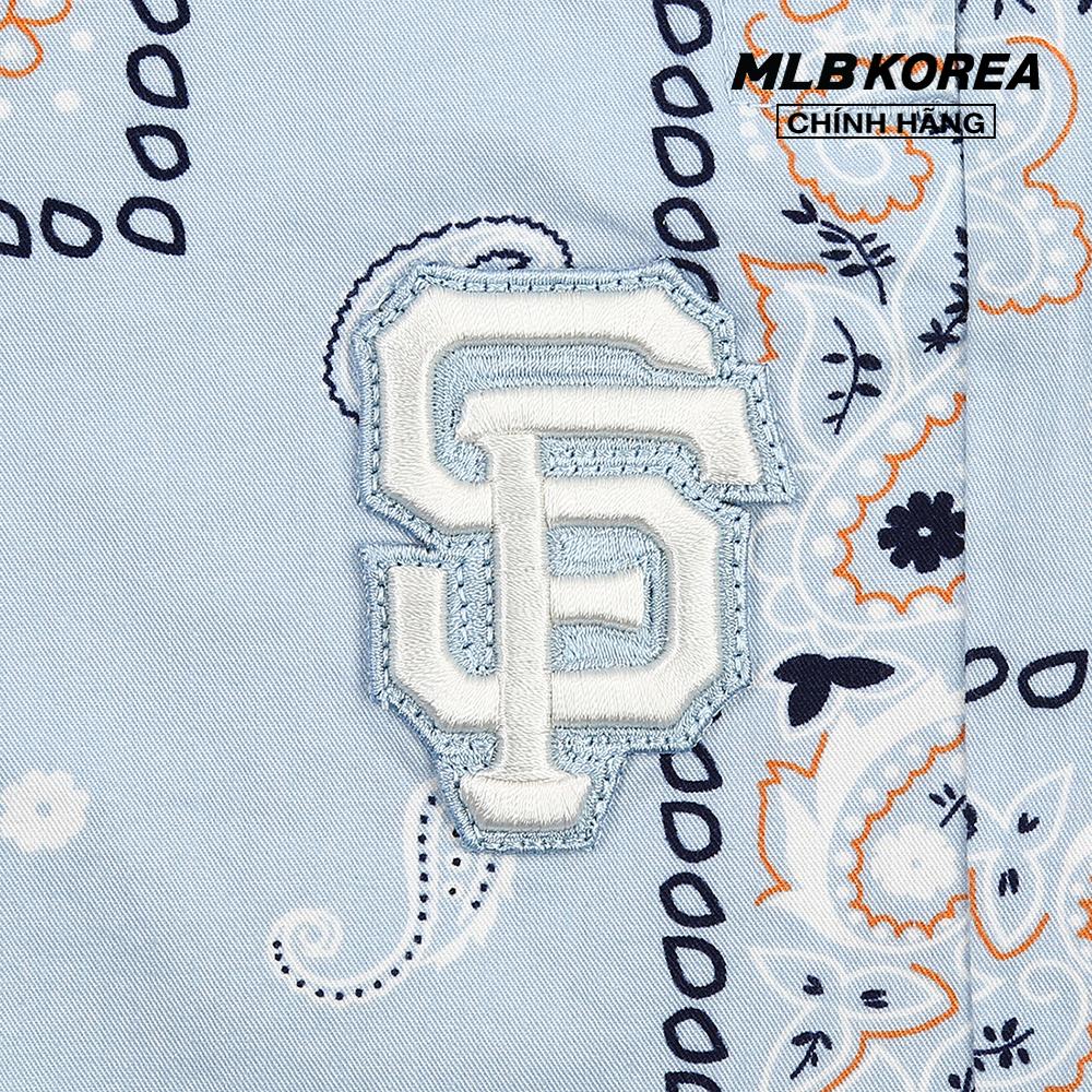 MLB - Quần shorts jeans nữ Paisley Cotton Midi Woven 31SMUP131