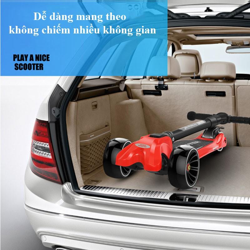 Xe scooter cho bé MKL, xe trượt scooter trẻ em 3 bánh phát sáng có thể gấp gọn cao cấp xuất Mỹ