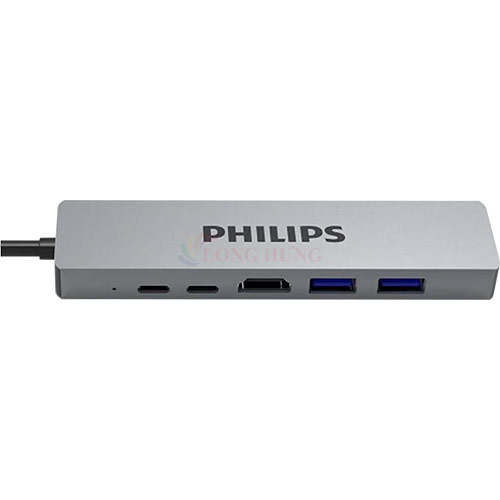 Cổng chuyển đổi Philips 6-in-1 Multifunction Adapter USB-C Hub SWV6116G/59 - Hàng chính hãng