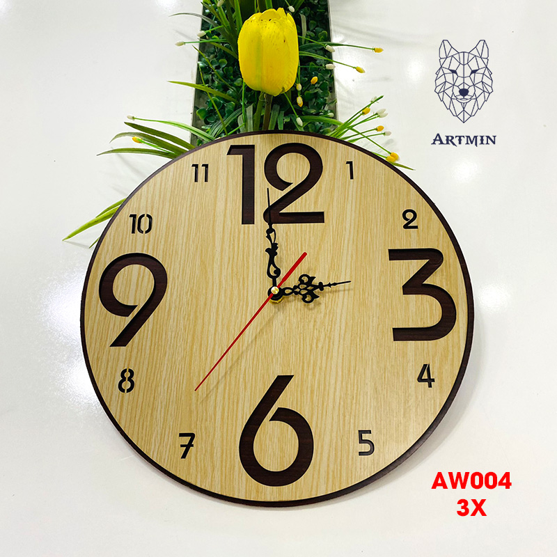 AW004 - Đồng Hồ Gỗ Treo Tường – Décor Trang Trí Tinh Tế