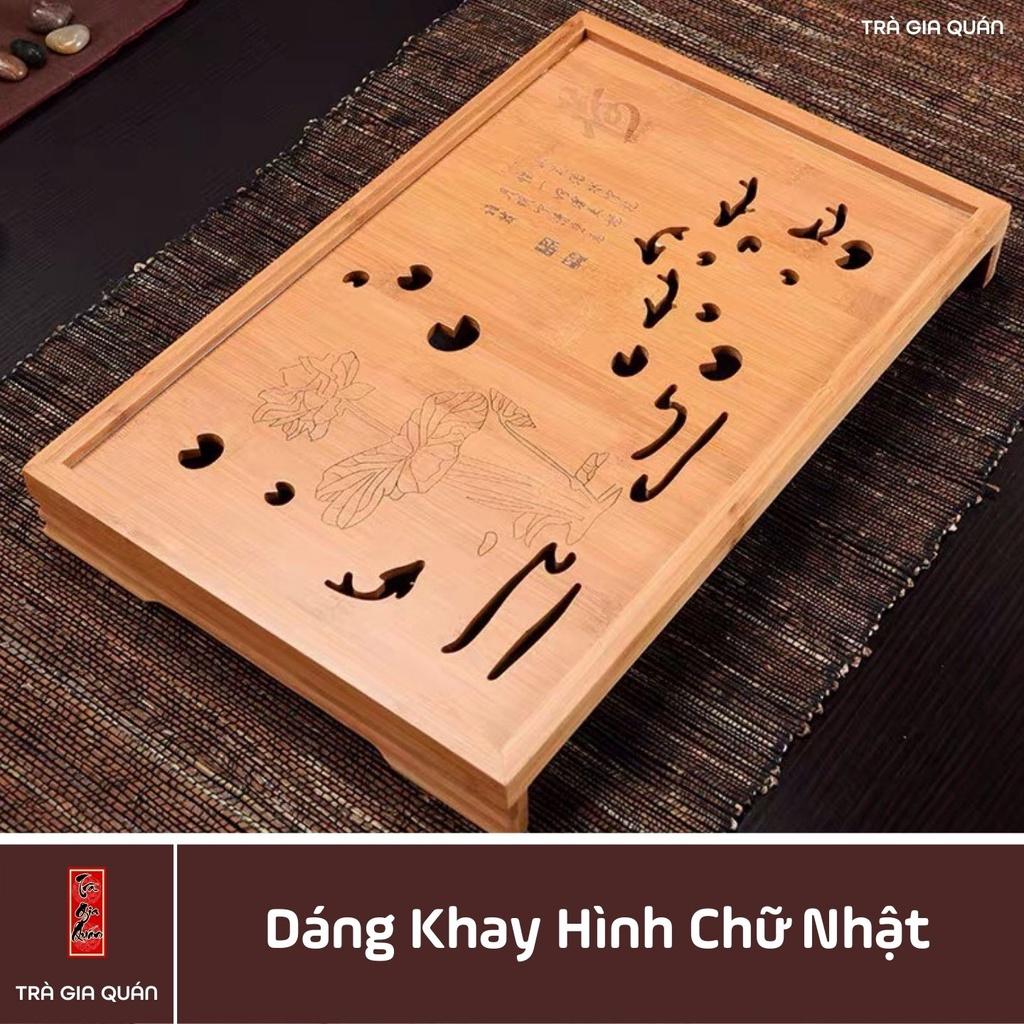 Khay Trà Tre Cao Cấp Chữ Nhật Lớn Kích Thước 52*32*5 KT 38