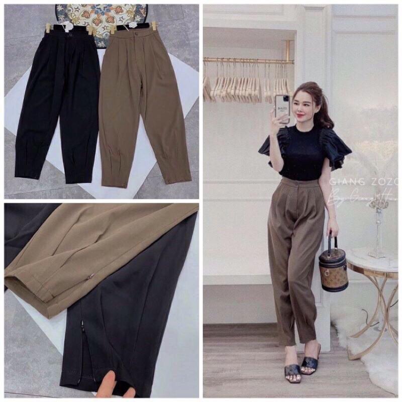 Quần Baggy thụng khoá chân xếp ly gấu hot hit