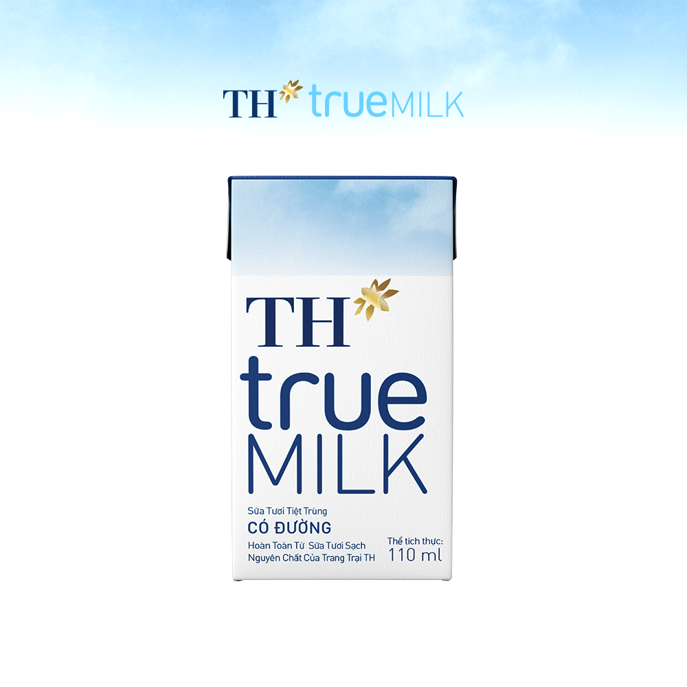 Thùng 48 hộp sữa tươi tiệt trùng có đường TH True Milk 110ml (110ml x 48)