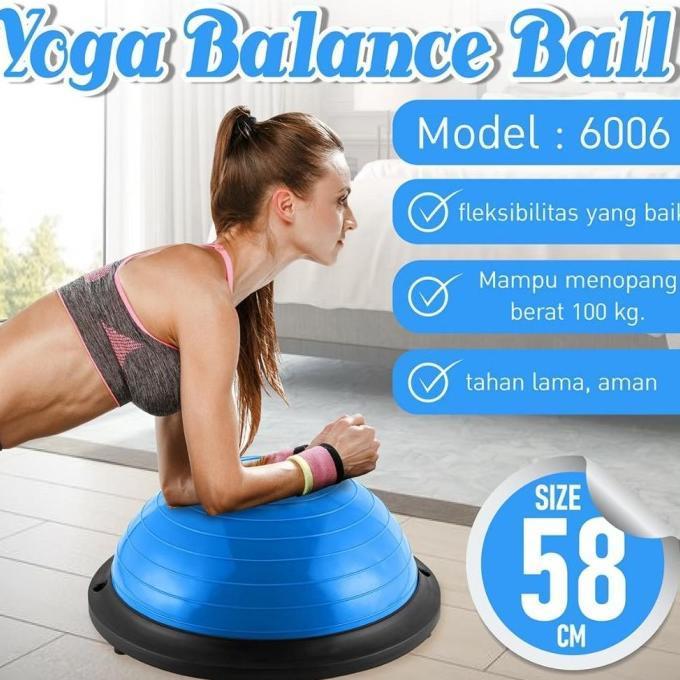 Bóng Cân Bằng Bosu Tập Yoga Phòng Gym 6006N 46 - 58 CM