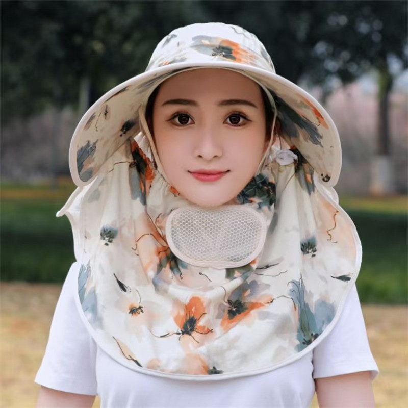 Nón chống nắng khẩu trang 360 cao cấp phong cách Hàn, mũ rộng vành chống nắng chống uv thời trang