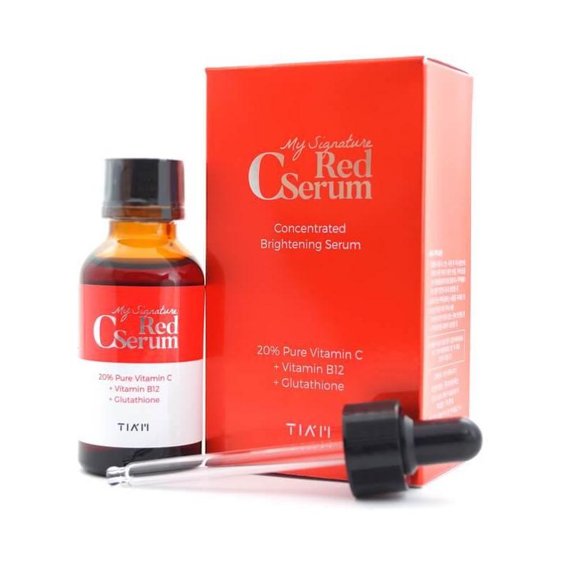 Bộ Tinh Chất Và Kem Dưỡng Trắng Sáng Da, Mờ Thâm TIAM (Red C Serum 30ml &amp; A+ Cream 50ml)