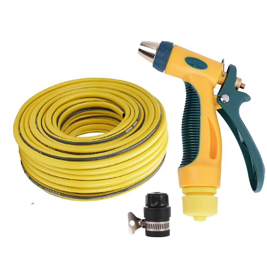 Bộ dây vòi xịt nước rửa xe,tưới cây tăng áp 3 lần 7-10m