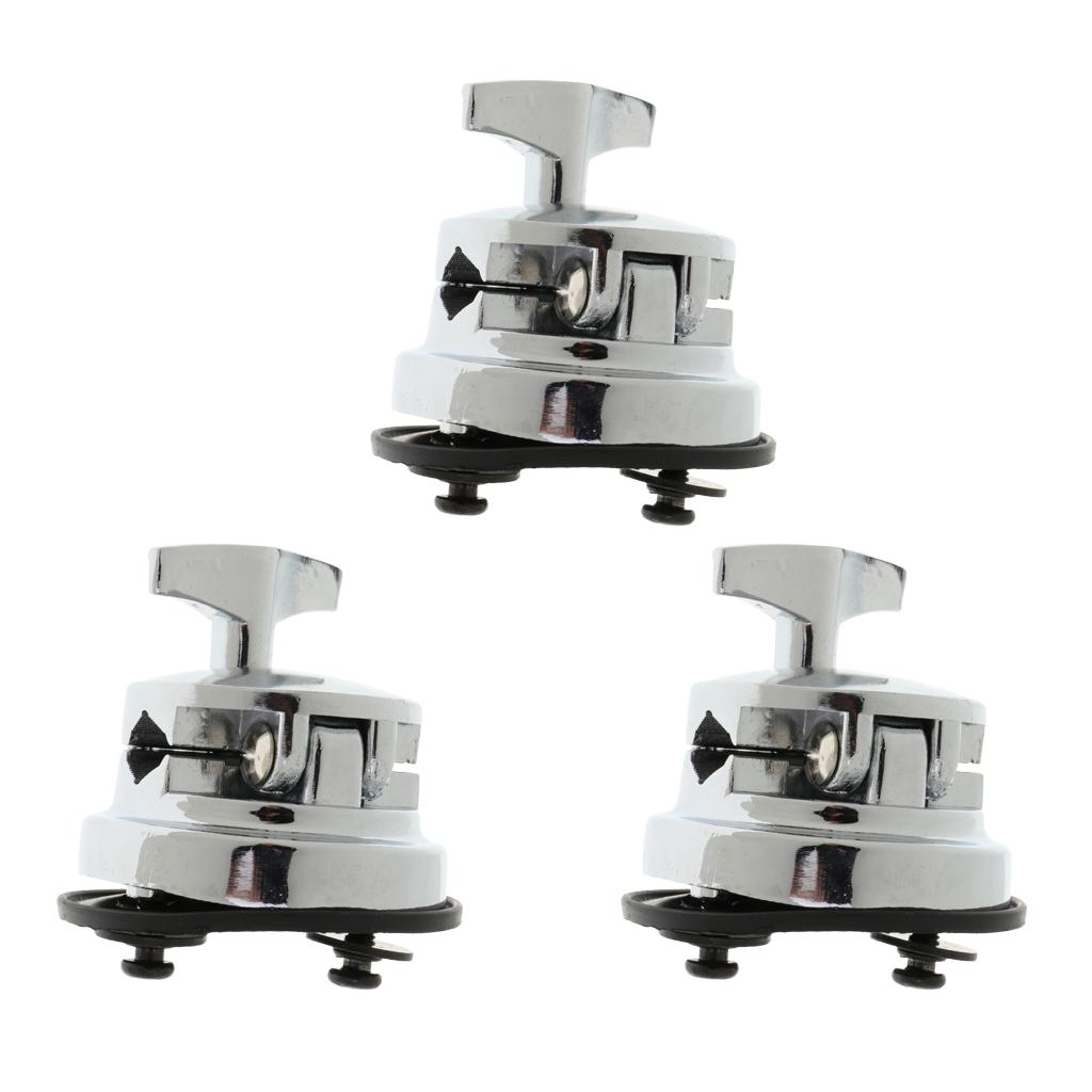 3 Pieces Drum Holder Base Plate Rack Clamp Tom Drum Mount Bracket