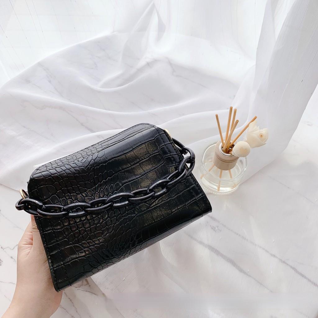 Túi vuông xích nhựa ba màu cực xinh