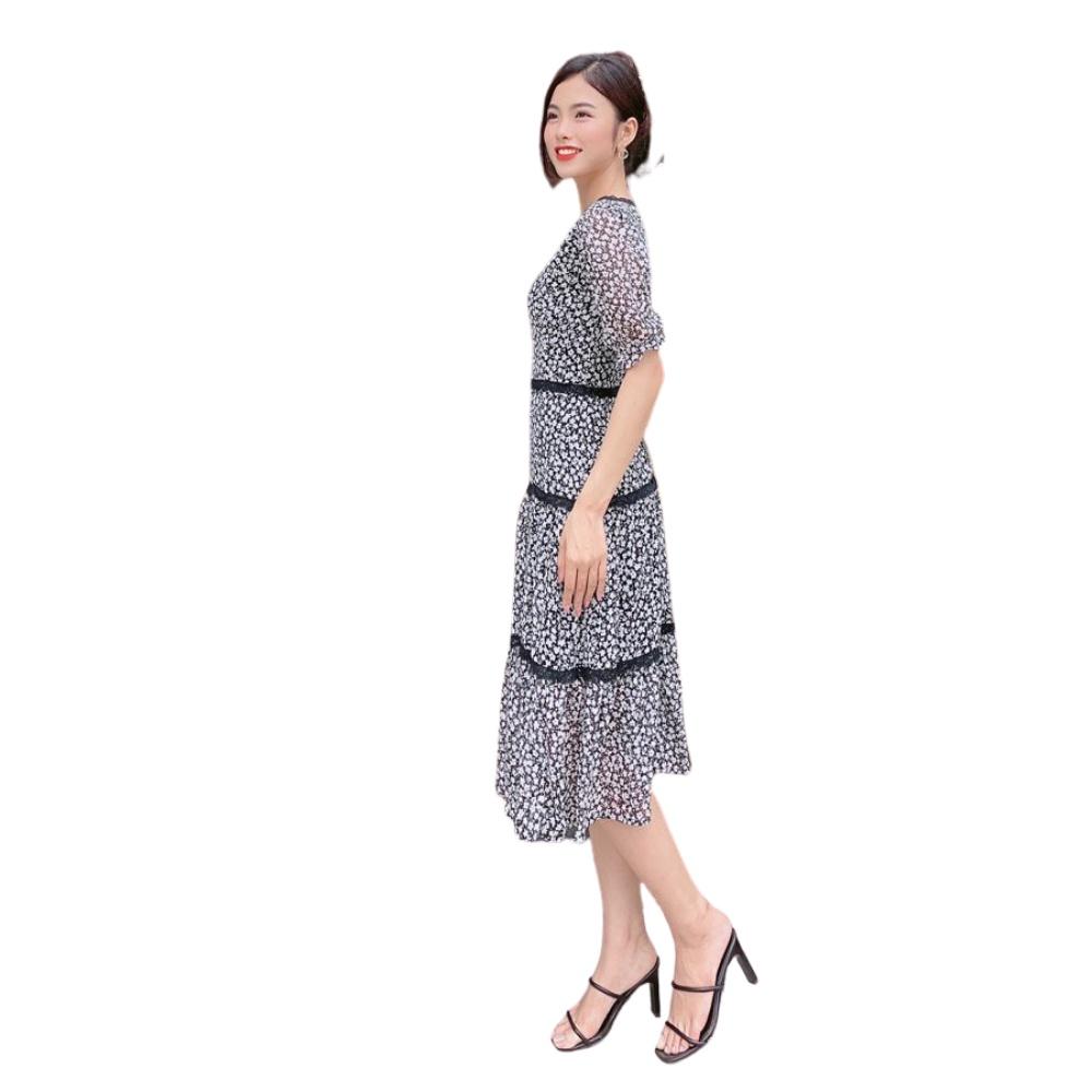 Đầm Váy Nữ Hoa Nhí Phối Ren - MH0032