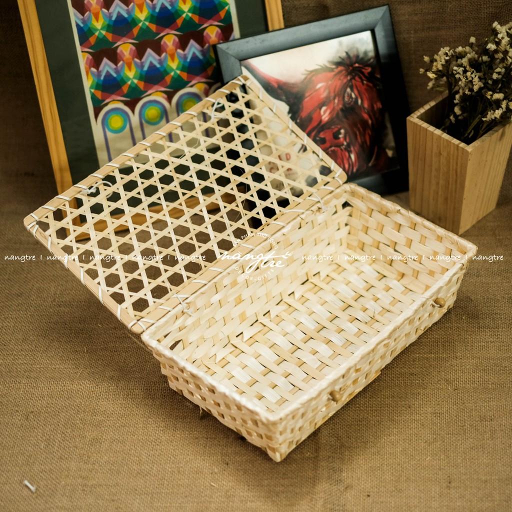 Giỏ tre đan mắt cáo - Giỏ tre đựng quà - Bamboo basket