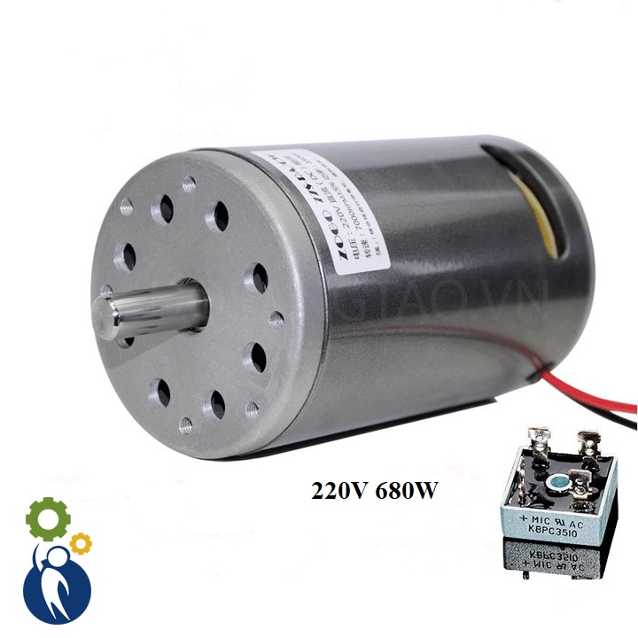 Motor 220V 680W 7000rpm ZORO 77S-RA/CW Tặng Kèm Diot