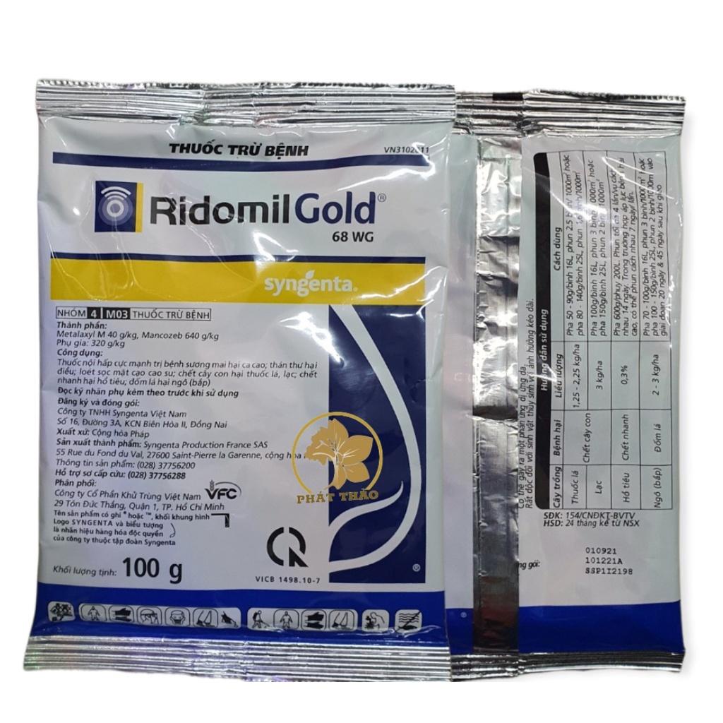 Thuốc trừ nấm bệnh Ridomil Gold 68WG 100g