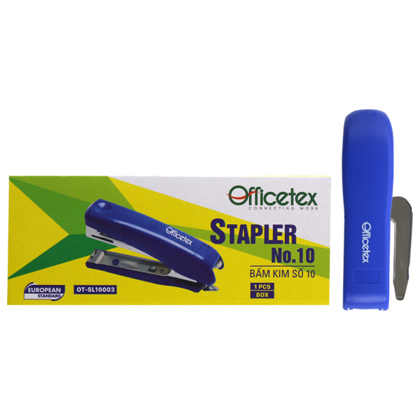 Bấm Kim OFFICETEX Số 10 OT-SL10003 (10.5 x 4 x 2.5 cm) - GIao Màu Ngẫu Nhiên