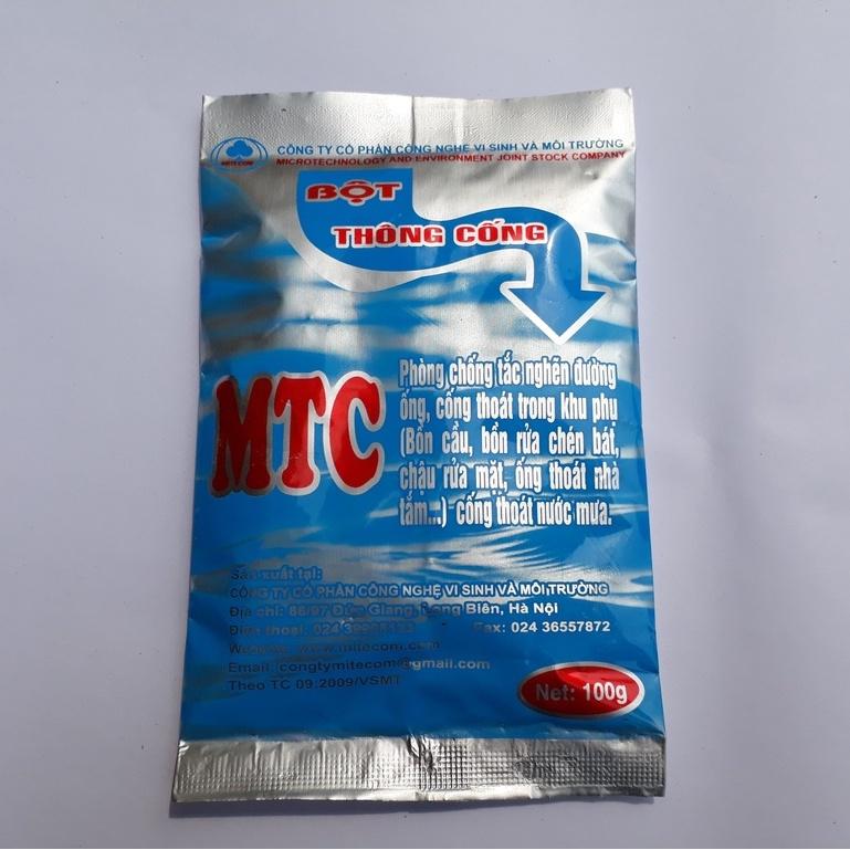 Bột thông cống MTC 100gr, thông tắc bồn cầu