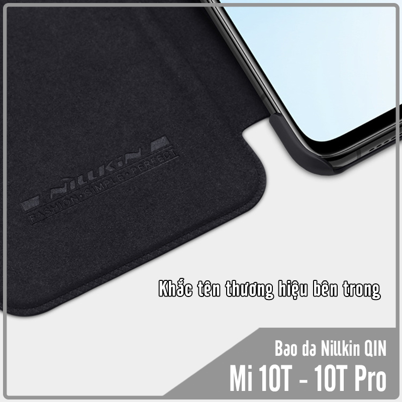 Bao da cho Xiaomi Mi 10T - Mi 10T Pro - Redmi K30S Nillkin Qin - Hàng Nhập Khẩu