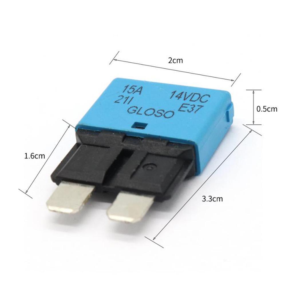 4-5pack Blade Fuse Circuit Breaker Automatic Reset Marine  15A