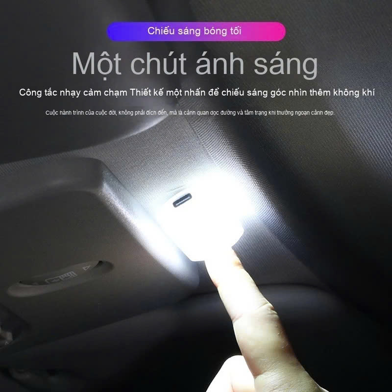 Đèn LED Dán Trần Xe Hơi , Tủ Quần Áo , Nhà Vệ Sinh , Kệ Sách , Cầu Thang , Gầm Bàn Ghế , Phòng Ngủ ,.. Sạc USB - Hàng Chính Hãng