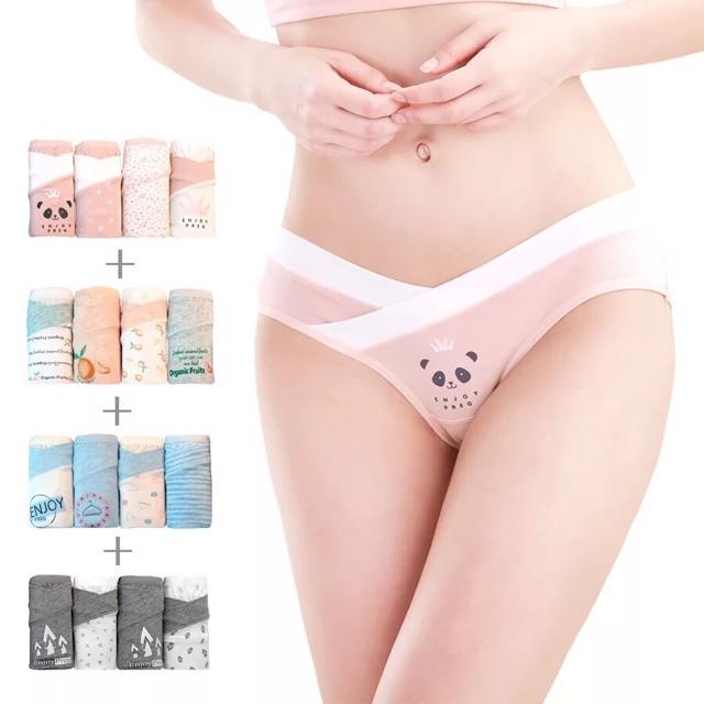 Xả Kho Túi Gồm 4 Quần Lót Bầu Cute Chất Liệu Cotton