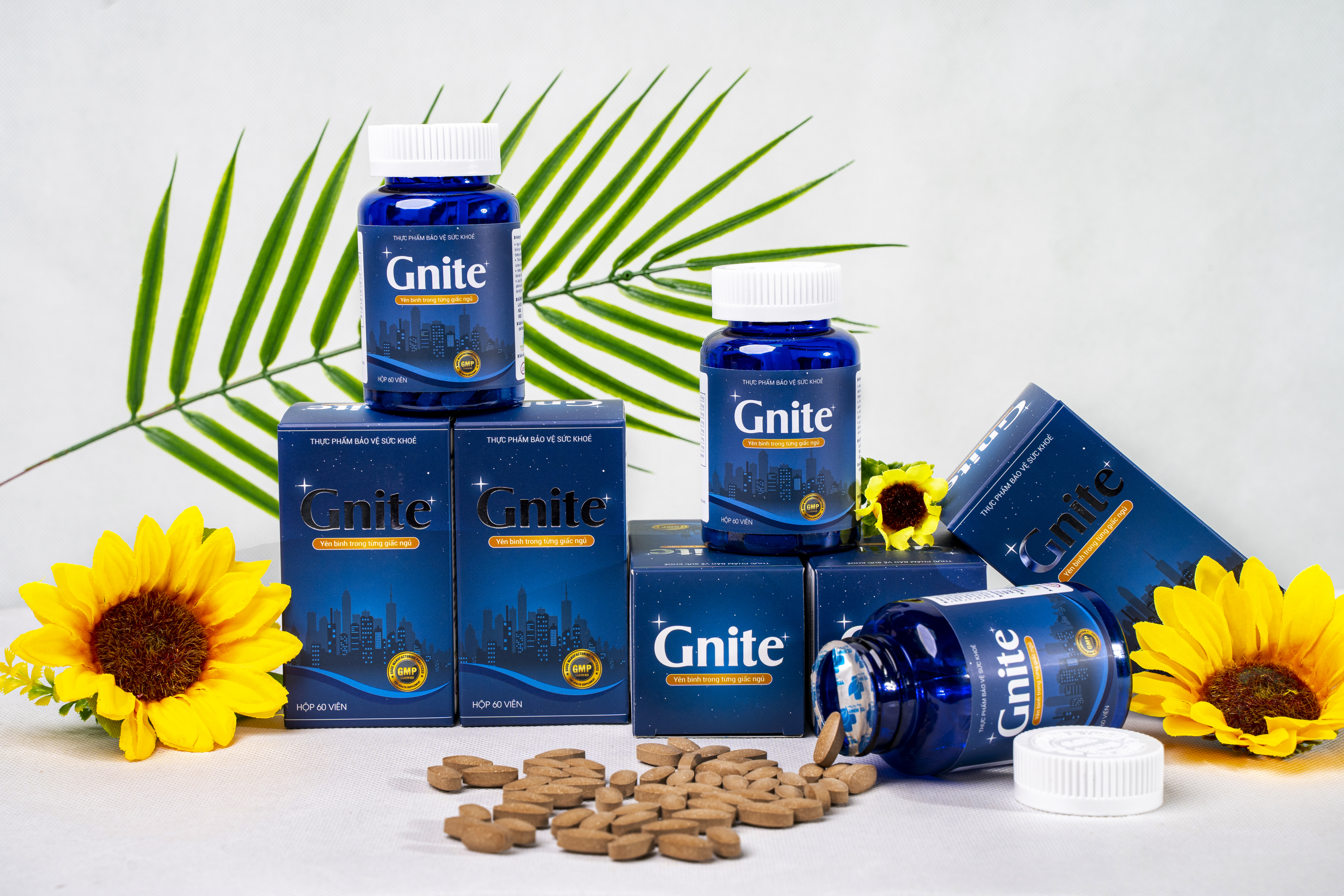 Combo 2 hộp Viên uống ngủ ngon Gnite | Hỗ trợ cải thiện tình trạng mất ngủ, căng thẳng thần kinh, stress