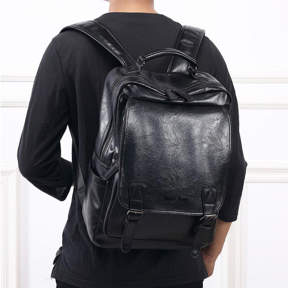 Balo Da Thời Trang Ulzzang Nam Nữ,Da PU Cao Cấp,Đựng Laptop 15,6 inh-Chống nước,Kiểu dáng trẻ trung, cá tính -