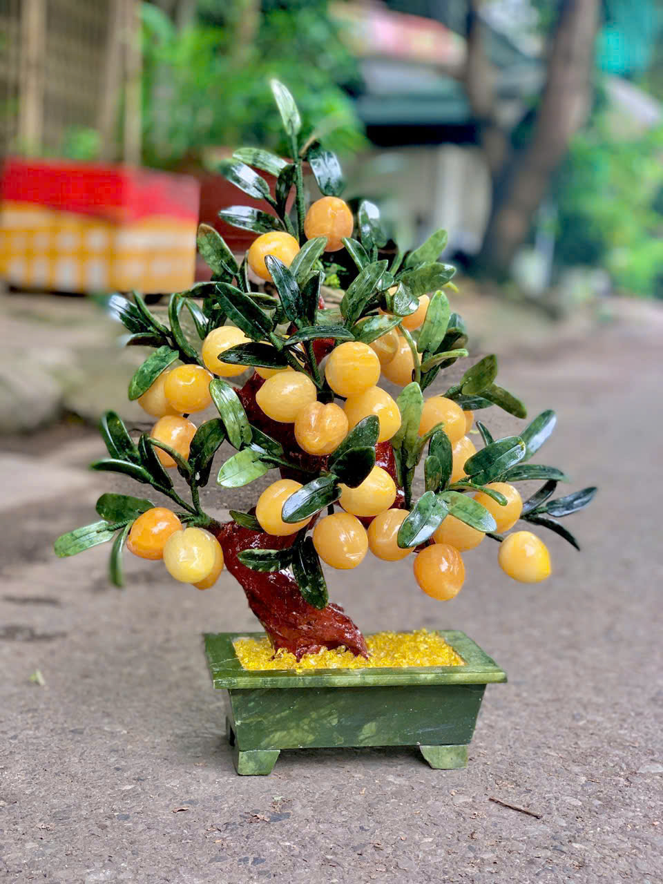 Cây đào phong thuỷ ngọc hoàng long 28 quả|phongthuygiaphat