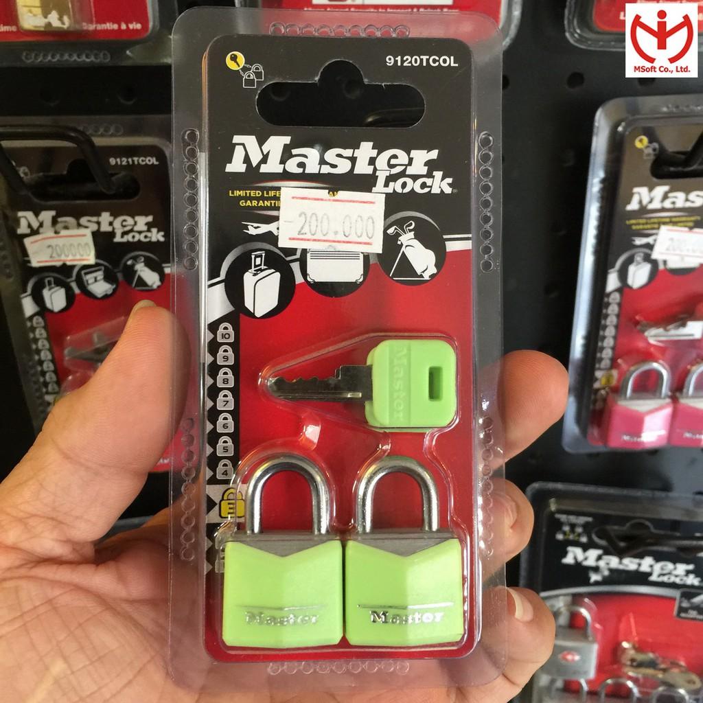 Bộ 2 ổ khóa vali Master Lock 9120 EURTCOL rộng 20mm dùng chung chìa - MSOFT
