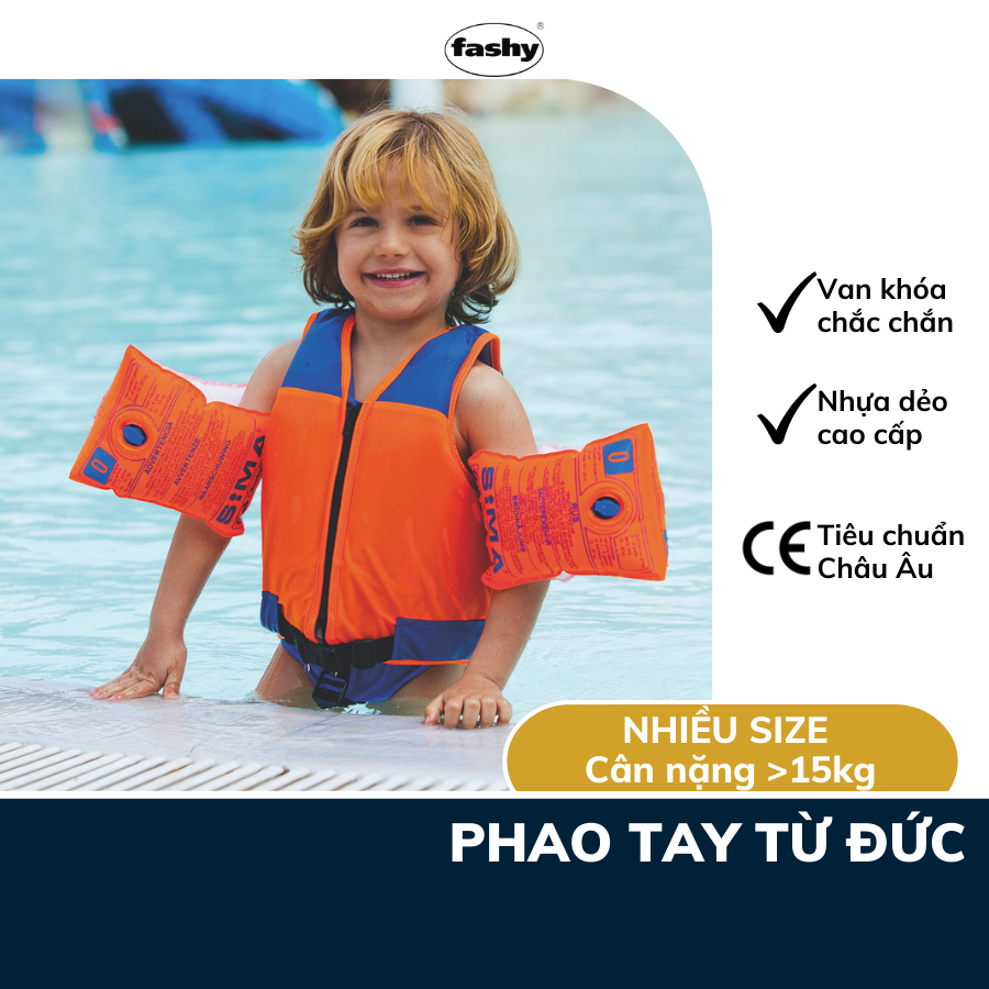 Phao tay tập bơi cho trẻ em Fashy dòng Sima tiêu chuẩn Châu Âu