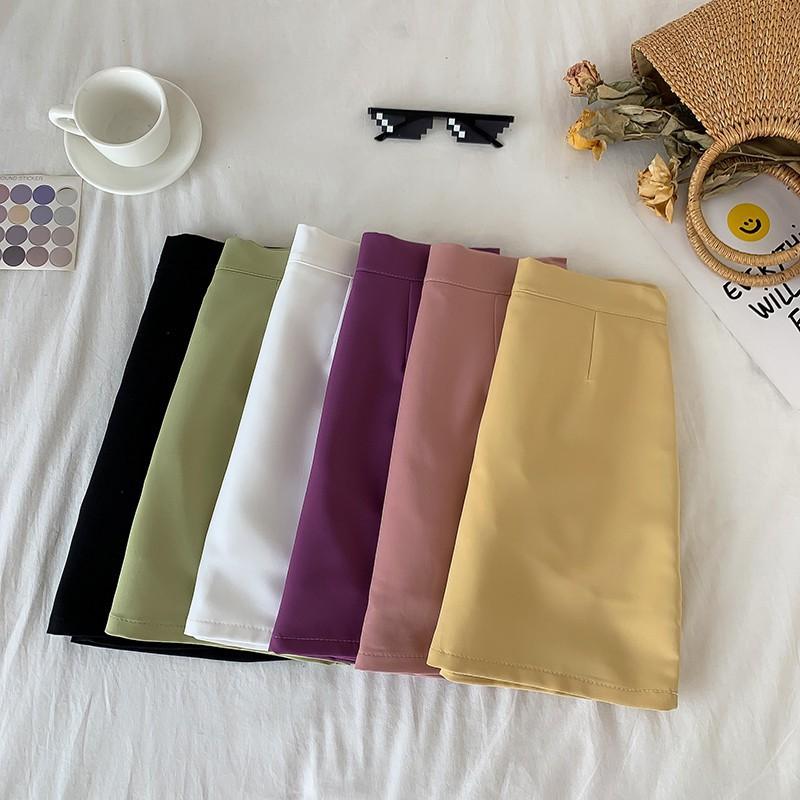 Chân váy công sở Chân váy bút chì đen ôm suông xẻ tà trước | Chất Umi Hàng VNXK CV13