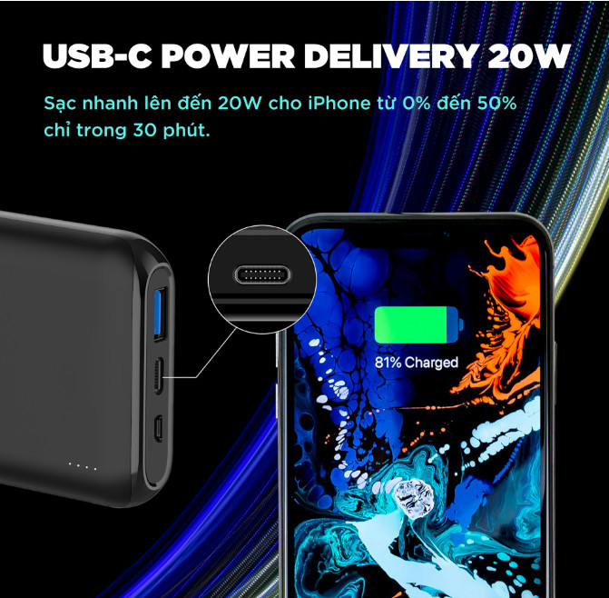 [ Hàng Chính Hãng ] Pin sạc dự phòng không dây Energizer QE10009PQ 10000mAh - Sạc Nhanh PD - BH 12 tháng