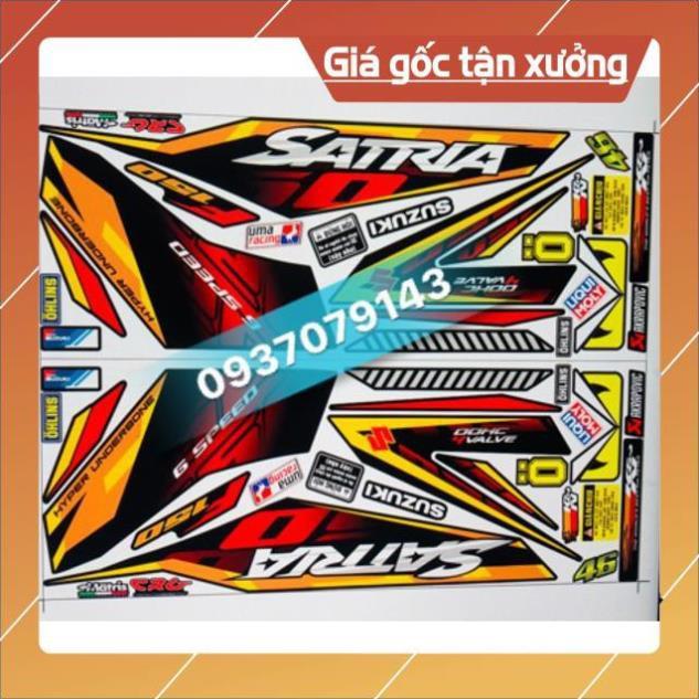 Tem rời Satria Fi 150.Decal 3 lớp ko bay màu