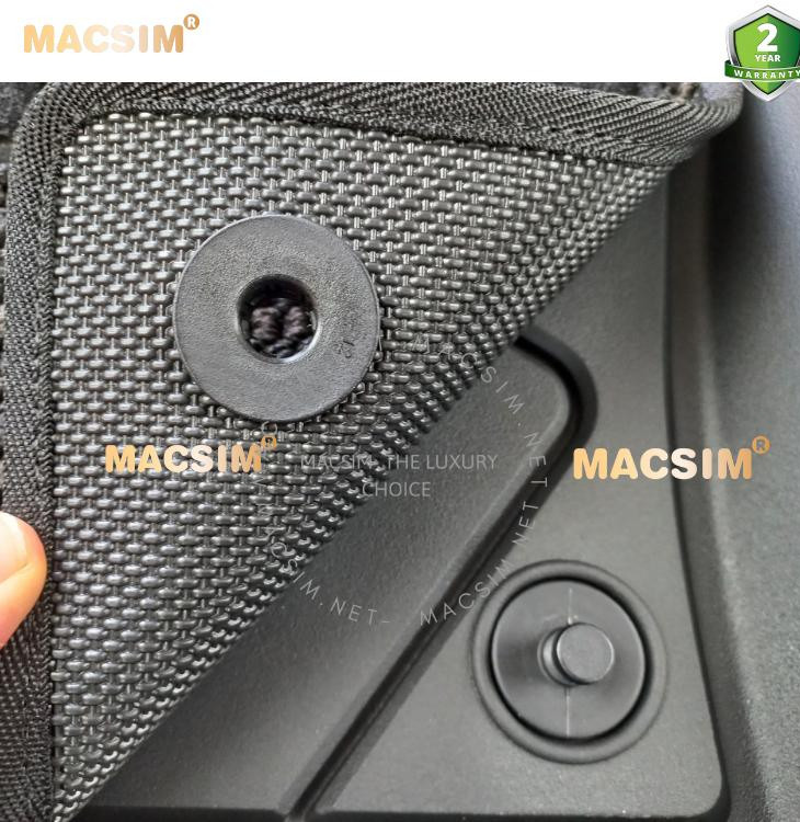 Thảm lót sàn xe ô tô 2 lớp Hyundai Palisade 2022-2024+ Nhãn hiệu Macsim 3W chất liệu nhựa TPE đúc khuôn cao cấp - màu đen (2 hàng ghế)