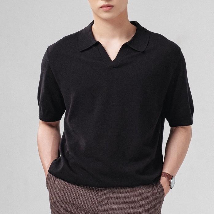 Áo polo nam SSSTUTTER len mỏng dáng hàn quốc SSS WOOL POLO SHIRT