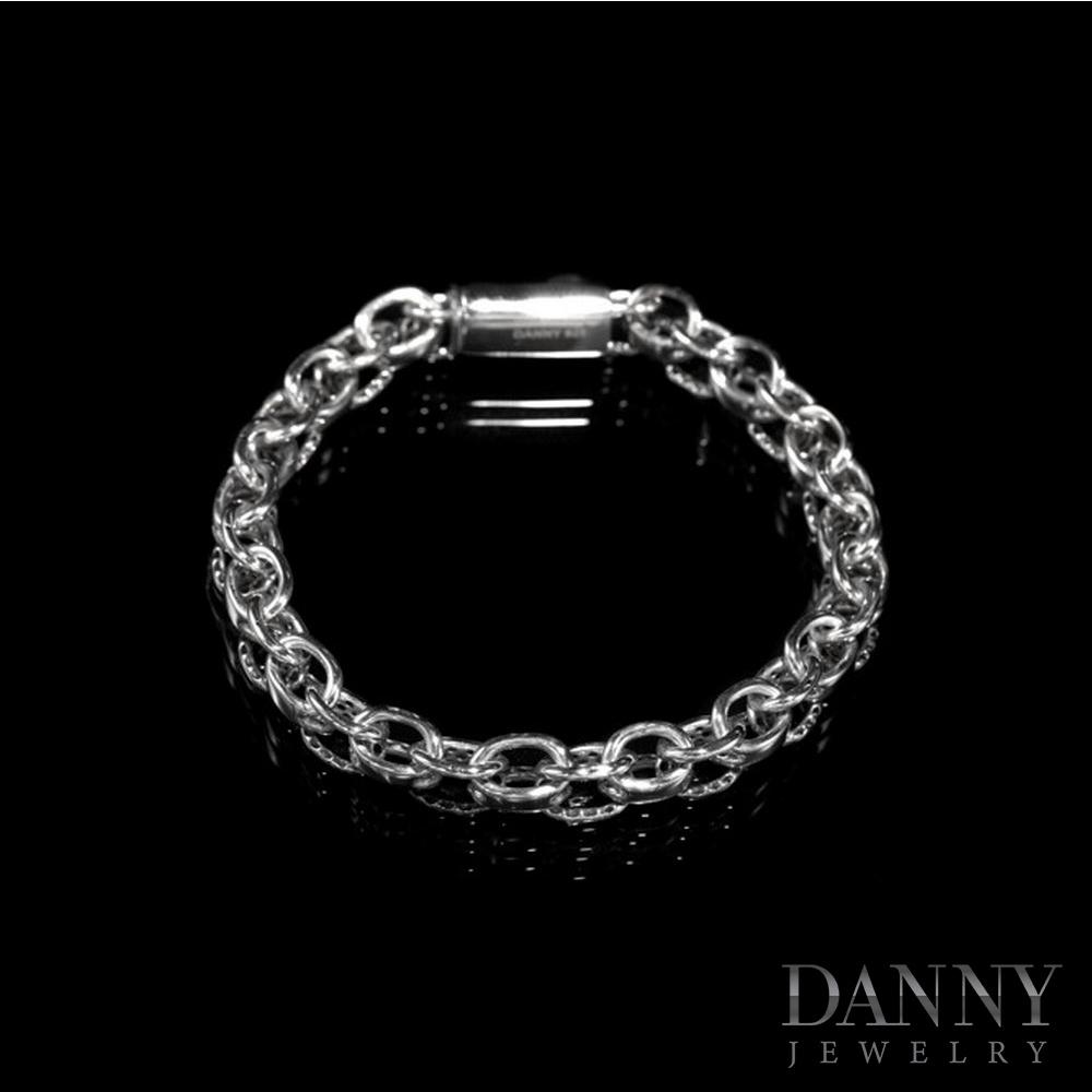 Lắc Tay Nam Bạc Thổ Nhĩ Kỳ Danny Jewelry Xi Rhodium Cao Cấp Không Đen II2T0002