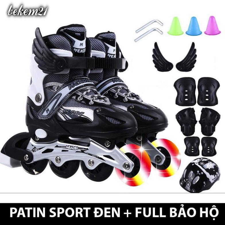 (8 MẪU) Rẻ Nhất Thị Trường Giày Trượt Patin Phát Sáng Sport Trẻ Em - Batin Người Lớn QF Thế Hệ Mới (Tặng 2 Thanh Cờ Lê T